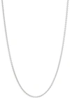 MONICA VINADER FINE CHAIN LINK NECKLACE,SS-CH-24FC-NON