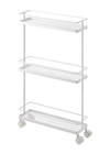 Yamazaki Tower Rolling Kitchen Storage Rack In White