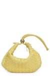 Bottega Veneta Half Moon Medium Intrecciato-leather Shoulder Bag In Lantern