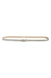Ganni Women's Embellished Glitter Belt In Gold