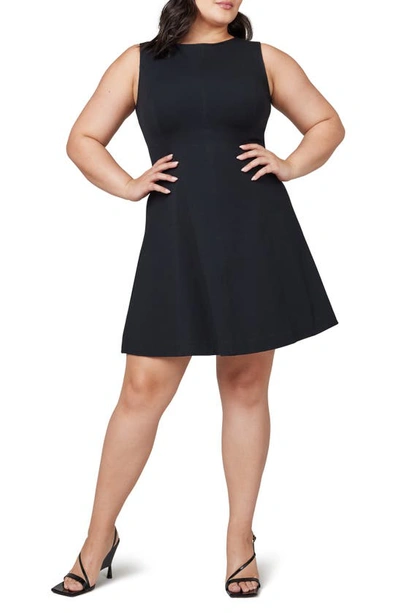 Spanx The Perfect Fit & Flare Dress In Classic Black In Multi