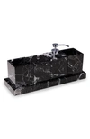 BEY-BERK 5-PIECE ZEBRA MARBLE VANITY SET