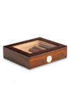 Bey-berk Finley 12 Cigar Humidor In Brown