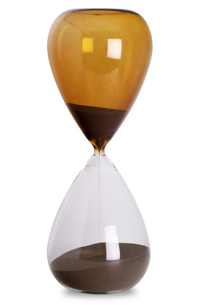 Bey-berk 90-minute Hourglass Sand Timer In Amber