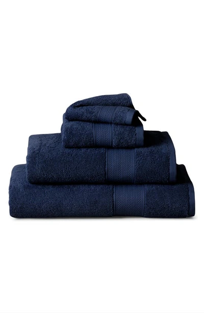 Ralph Lauren Dawson Organic Cotton Washcloth In Heritage Navy