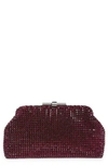 Reiss Adaline Crystal Clutch In Fuschia