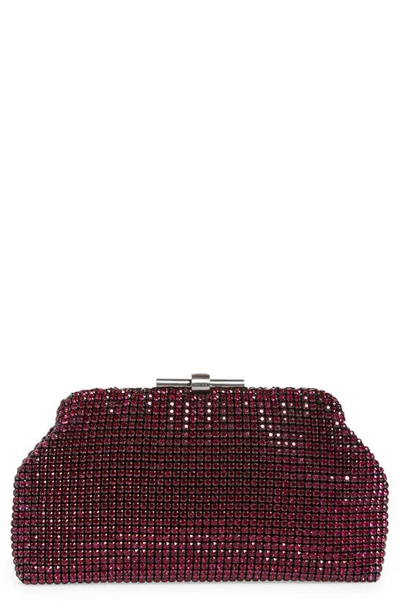 Reiss Adaline Crystal Clutch In Fuschia