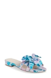 Cecelia New York Lila Slide Sandal In Blue/ Pink Metallic