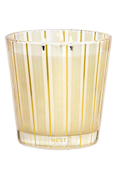 Nest New York Crystallized Ginger Vanilla Bean 3-wick Candle In Gold