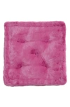 Apparis Claudia Faux Fur Floor Pillow In Sugar Pink