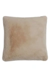 Apparis Brenn Faux Fur Accent Pillow Cover In Latte