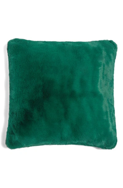 Apparis Brenn Faux Fur Accent Pillow Cover In Verdant Green