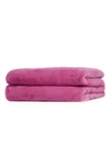 Apparis Jumbo Brady Faux Fur Throw Blanket In Sugar Pink