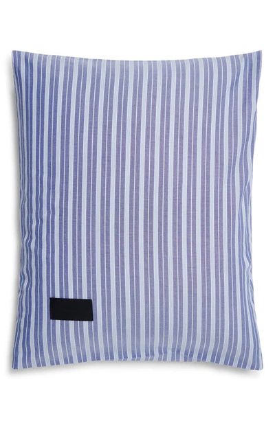 Magniberg Wall Street Oxford Pillowcase In Stripe Medium Blue