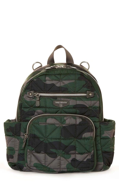 Twelvelittle Babies' Little Companion Quilted Nylon Diaper Backpack In Camo