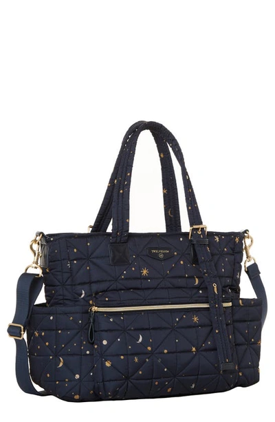Twelvelittle Babies' Companion Carry Love Quilted Diaper Bag In Midnight