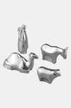 Nambe Holiday 4-piece Nativity Shepherd Animals Set