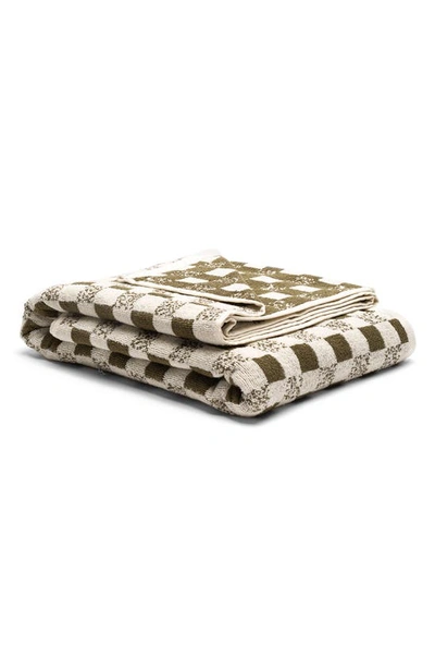 House No.23 Monroe Towel In Olive