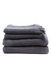 House No.23 Ella Waffle Towel In Anthracite