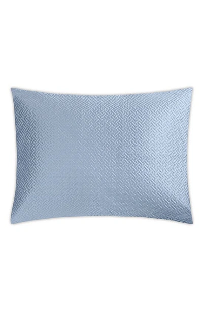 Matouk Basketweave Cotton Sateen Sham In Hazy Blue