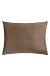 Matouk Basketweave Cotton Sateen Sham In Mocha