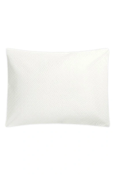 Matouk Basketweave Cotton Sateen Sham In Bone