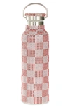 Collina Strada Crystal Embellished Insulated Water Bottle In Red/ Pink