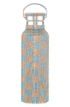 Collina Strada Crystal Embellished Insulated Water Bottle In Blue/ Smoked Topaz