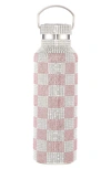 Collina Strada Crystal Embellished Insulated Water Bottle In Pink Clear