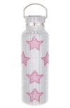 Collina Strada Crystal Embellished Insulated Water Bottle In Pink Star