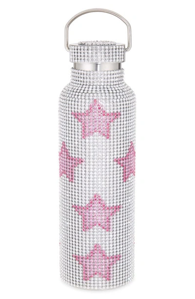 Collina Strada Crystal Embellished Insulated Water Bottle In Pink Star