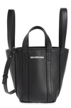 BALENCIAGA EXTRA SMALL EVERYDAY NORTH/SOUTH LEATHER TOTE