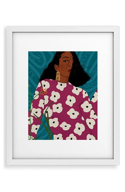 Deny Designs Half Truth Not Forgotten Framed Art Print In White Frame