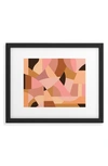 Deny Designs Pink Terracotta Framed Art Print In Black Frame
