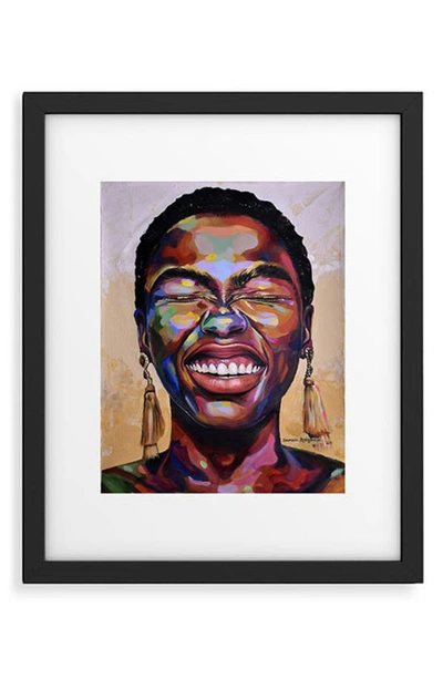Deny Designs Celebrate Life Framed Art Print In Black Frame