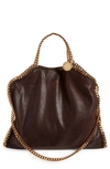 Stella Mccartney 'falabella' Faux Leather Foldover Tote In 2012 Chocolate Brown