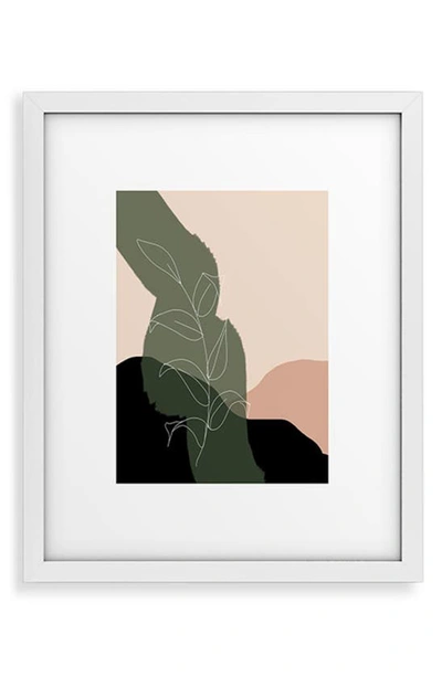 Deny Designs Boho Framed Art Print In White Frame