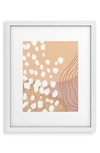Deny Designs Modern Abstract Framed Art Print In White Frame