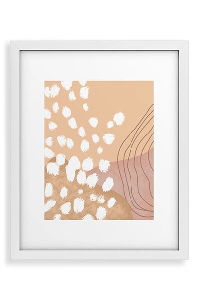 Deny Designs Modern Abstract Framed Art Print In White Frame