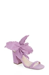 Cecelia New York Hibiscus Sandal In Purple Suede