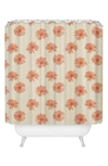 Deny Designs Gerber Daisy Shower Curtain In Orange
