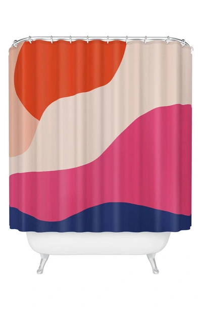 Deny Designs Hello Shower Curtain In Orange