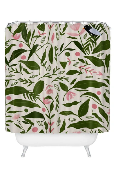 Deny Designs The Plant Lady Shower Curtain In Cream