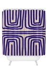 Deny Designs Blue Introspection Shower Curtain In Blue