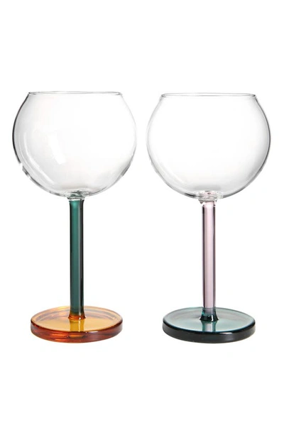 Sophie Lou Jacobsen Bilboquet Set Of 2 Wine Glasses In Golden Hour