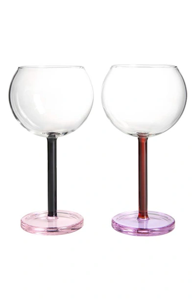 Sophie Lou Jacobsen Bilboquet Set Of 2 Wine Glasses In Twilight