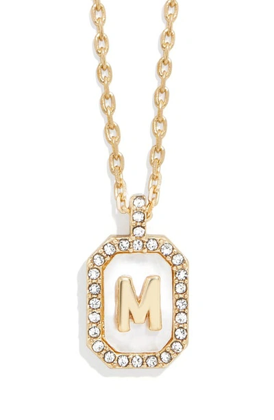 Baublebar Initial Pendant Necklace In White M
