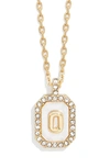 Baublebar Initial Pendant Necklace In White O