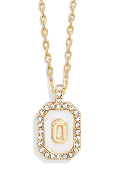 Baublebar Initial Pendant Necklace In White O