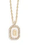 Baublebar Initial Pendant Necklace In White Q